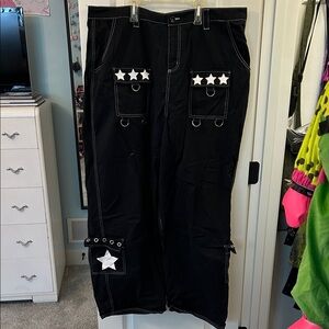 Hot Topic Wide Leg Star Jeans